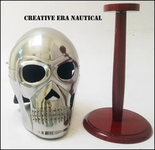 Medieval Fantasy Wearable Skull Crusher Steel Helmet LARP w/ Liner & Chin Strap