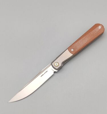 Real Steel Messer RB-7 Titanium Natural Micarta CPM S35VN Stahl Modern Barlow