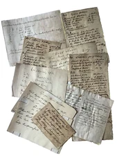 10x 19th Century Handwritten Manuscript Recipe for Gold Silver Plating Cleaning