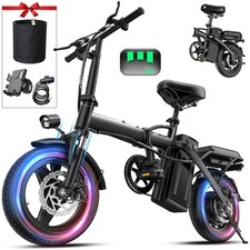 24 MPH Adult Electric Bike 560W 48V 10Ah Removable Battery Folding Electric Bike