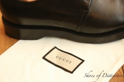 Gucci Schwarze Leder Derby Schuhe UK 9,5 US 10,5 EU 43,5