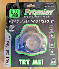 Premier Tactical Headlamp 800 Lumens LED Waterproof Headlight Work Flashlight