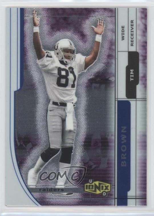 2000 UD Ionix Tim Brown #41 HOF 02v3