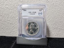 1964 Canada 50 Cent Silver Coin ICG PL66 Uncirculated Certified #4591574702