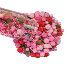 Valentines Day Edible Heart Sprinkles for Cupcakes and Cakes
