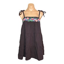 Urban Outfitters Women's Spaghetti Strap Black Babydoll Mini Embellished Dress-S