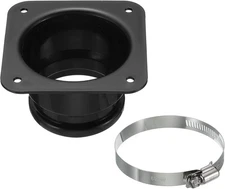 PATIKIL 3" Duct Connector Flange, Dryer Vent Wall Plate Square 3 Inch, Black 