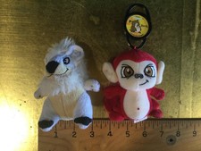 VINTAGE MCDONALD'S NEOPETS "WHITE YURBLE" KOALA PLUSH 4"  RED MYNCI MONKEY