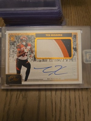 2020 Panini One - ON CARD RPA Tee Higgins #10 Bronze /35