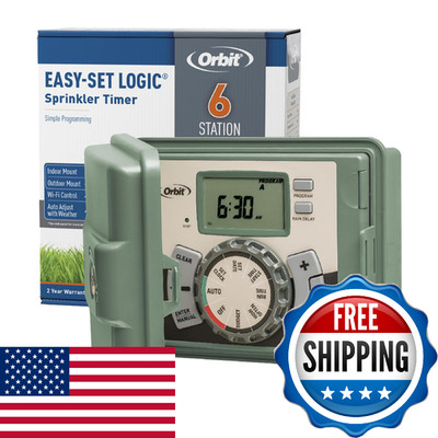 Orbit 57896 6-Station Outdoor Swing Panel Sprinkler System Timer