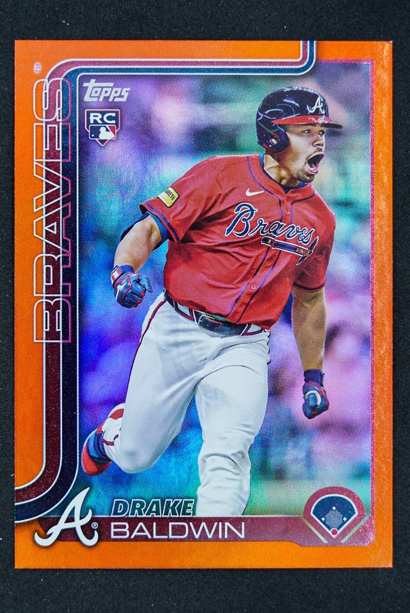 2025 TOPPS UPDATE DRAKE BALDWIN #US87 ROOKIE 07/25 ORANGE FOIL REFRACTOR RC SSP
