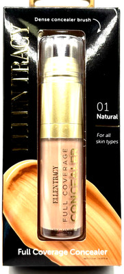Ellen tracy 01 Natural ~ Full Coverage Concealer with brush All day wear