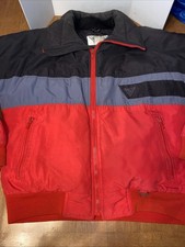 Vintage TYROLIA by Head Ski Jacket Snow Winter Neon Red/Black/Gry Puffer Men's L