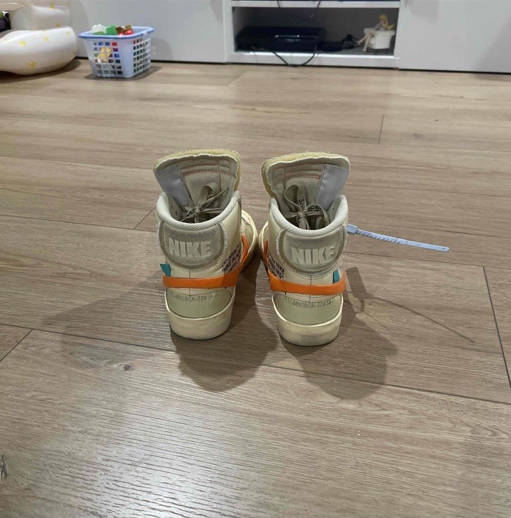Off White x Nike Blazer Mid All Hallow’s Eve AA3832 700 Uomo Taglia 5