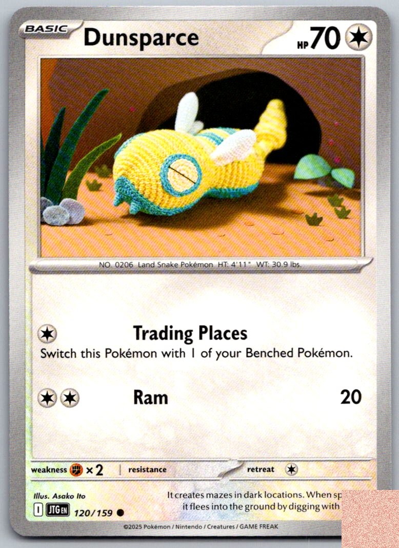Dunsparce 120/159 Common Journey Together Pokemon Near Mint