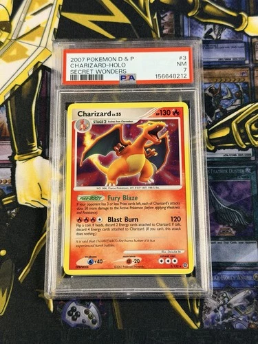 PSA 7 2007 Pokemon Charizard- Holo Secret Wonders #3