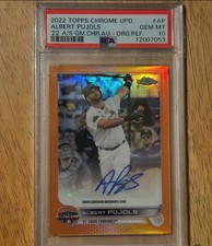 2022 Topps Chrome Update ASG Auto #AP Albert Pujols Orange Refractor #/25 PSA 10