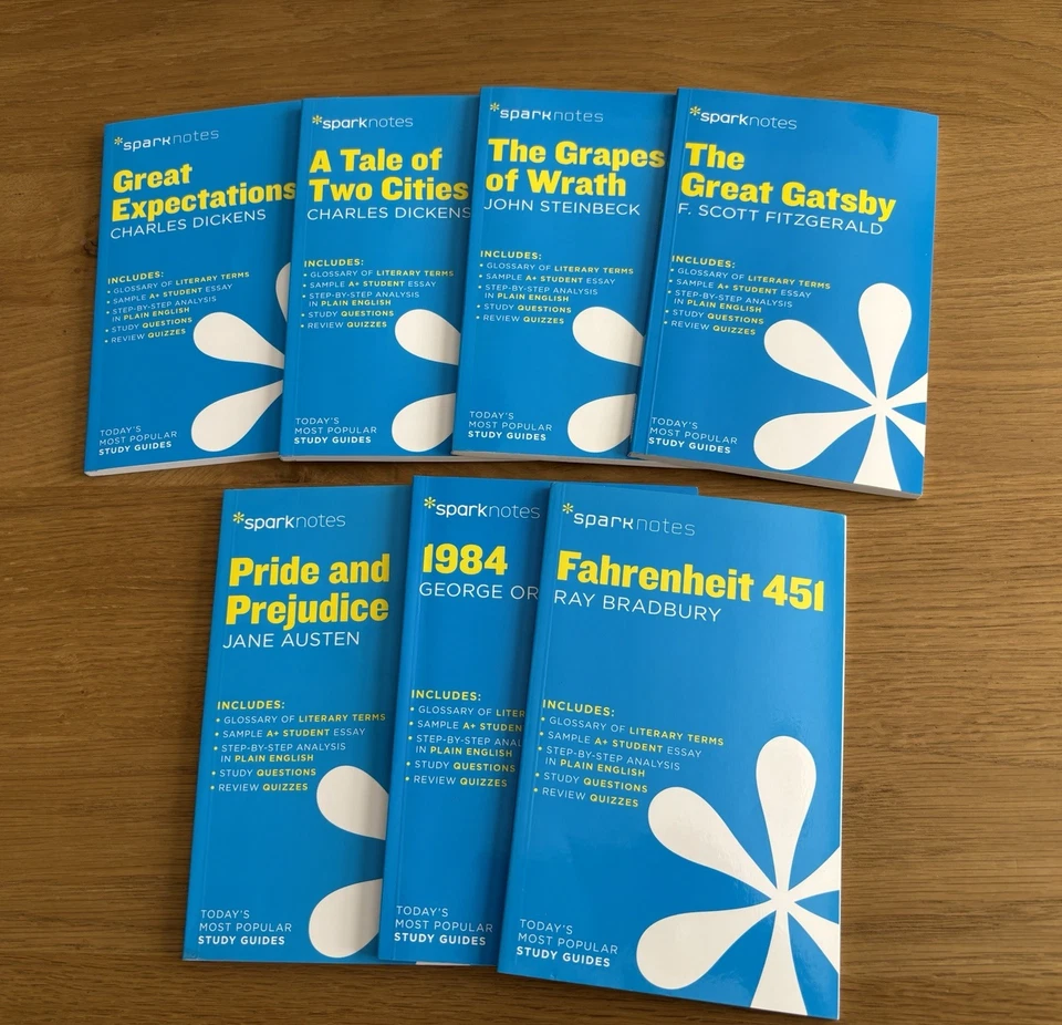 SparkNotes Study Guide Books -Variety Lot Of 7 Titles 1984 - Like New Condition! - Image 2 of 4