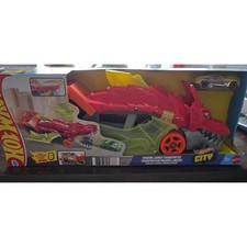 Hot Wheels City Dragon Launch Transporter Red Car Carrier Playset GVG37 NEW