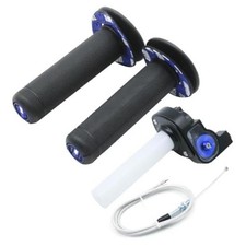 7/8" Throttle Twists Grip with Throttle Cable Blue , Replacement for Cross