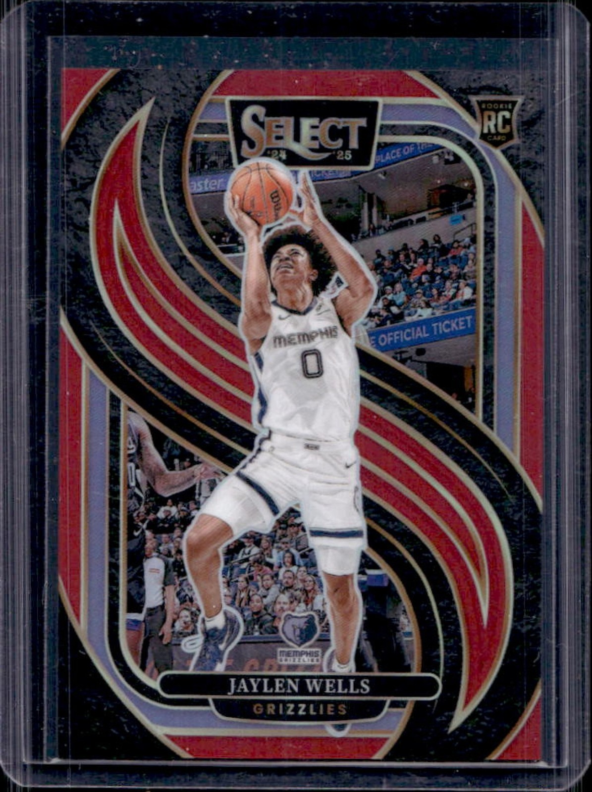 2024-25 Select Jaylen Wells Premier RC Red Prizm Rookie #88/199 Grizzlies