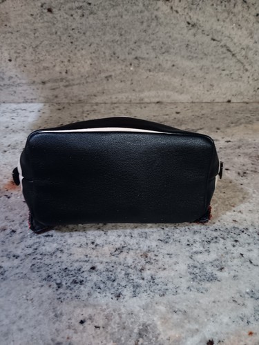 Betsey Johnson Oh Bow Red Sequin Black & Off White Stripe Clutch Purse - Picture 3 of 6