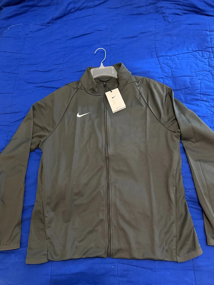 Chaqueta de entrenamiento NIKE DRI-FIT para mujer cremallera completa larga carbón Foto 2 de 4