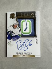 2021 Upper Deck The Cup Inked Insignias Manufactured /25 Brock Boeser Patch Auto