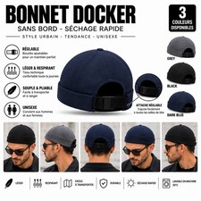 Bonnet Docker Miki Tissu Technique souple réglable confortable séchage rapide