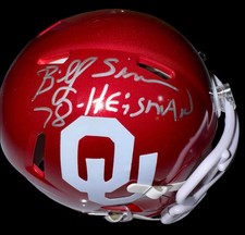 Billy Sims (Oklahoma) signed Heisman mini-helmet - Schwartz COA