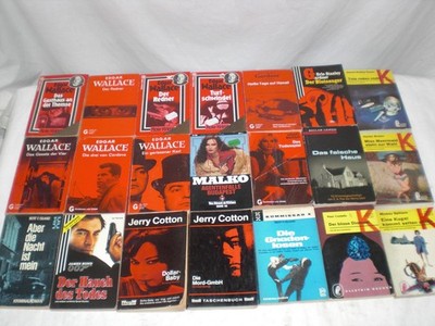 21x Edgar Wallace Roman Malko Gardner JBond Taschenbücher Krimi Thriller Kommi-X