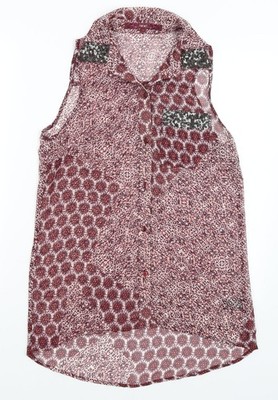 Next Damen rot Basic Knopfleiste Größe 10