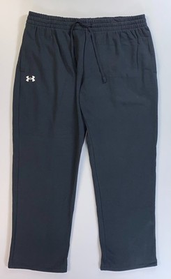 Men's Under Armour  Rival Fleece Big Man Open Hem Sweatpants Black 1379770-001