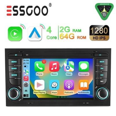 DAB+ 64G Android 15 Autoradio Für Audi A4 8E 8H B6 B7 2000-2009 Carplay GPS Navi