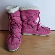 Women's Tecnica Moon Boot  Suede Butter Mid Boots Pink UK Size 6 Snow