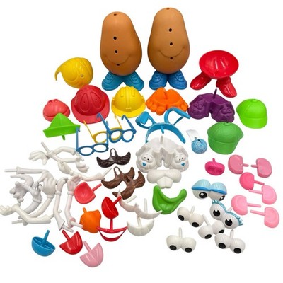 Mr. Potato Head Lot of 58 Pieces Parts Accessories Hats Shoes