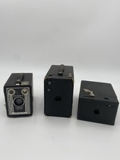 Lot of 3 Vintage Box Cameras   Kodak Brownie Target Six-20  Others Antique