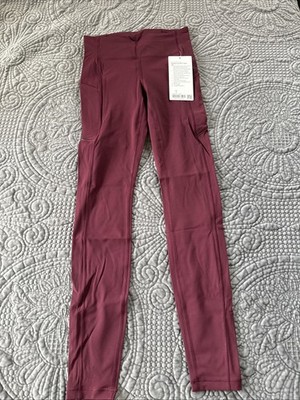 Lululemon Speed Up Mid Rise Tight *Full-On Luxtreme 28'' Size 4 Garnet Burgundy