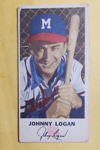 Johnny Logan #23 1954 Johnston Cookies Braves card
