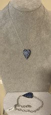 SHIMMERY NWT BRIGHTON GLISTEN HEART BLUE CRYS...