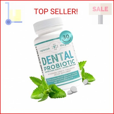 Replenish the Good Dental Probiotic, 30 Sugar Free Chewable Tablets, Mint Flavor