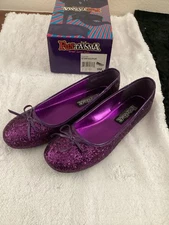 FUNTASMA Purple Glitter Flats Shoes NIB Size 9 Woman’s Fun