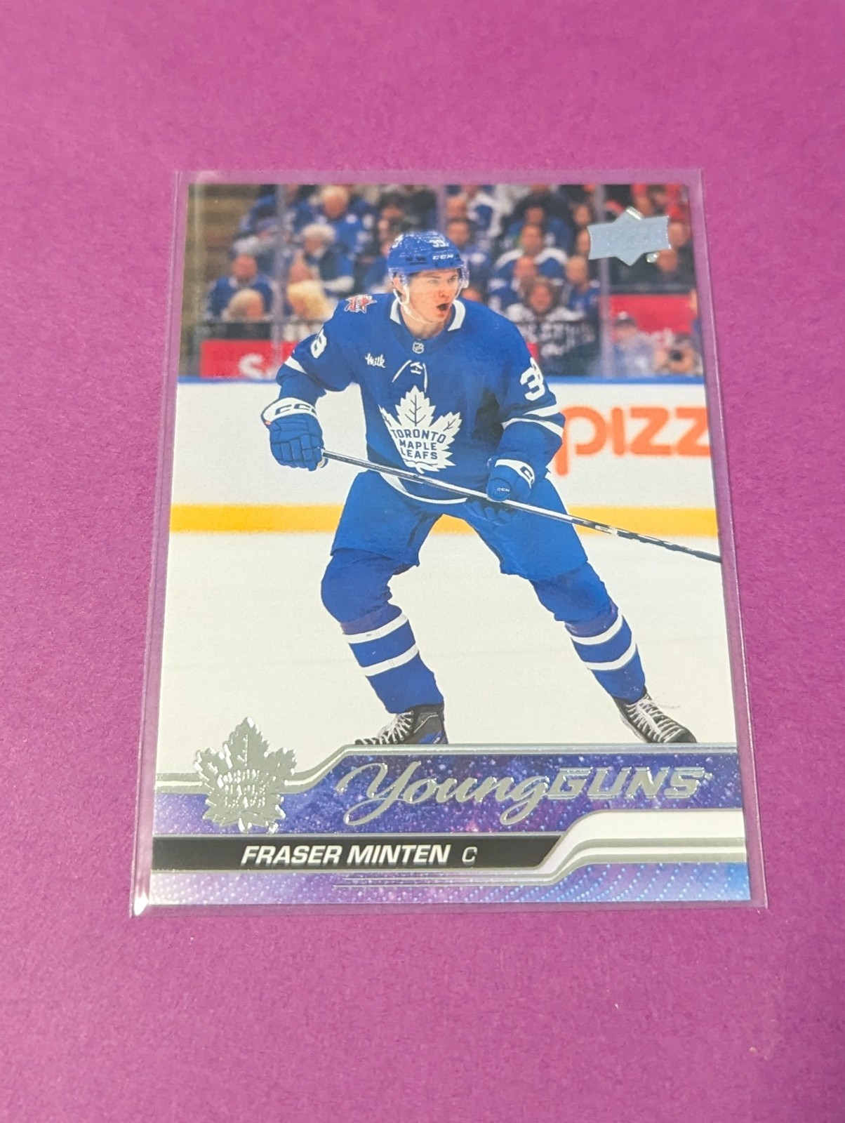 2023-24 Upper Deck Young Guns Fraser Minten Rookie RC #482 Toronto Maple Leafs