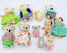 Calico Critters , Lil Woodzeez Lot Dog Koala Sheep Lamb Rabbit and Clothes