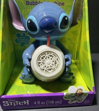 Disney Stitch Bubble Machine No Spill Musical Toy Kids Outdoor Bubbles 4oz New