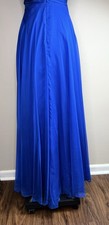 Mac Duggal Sapphire Blue Gown Rhinestone Front Chiffon Overlay Size 2