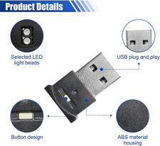 2PCS Mini USB LED Car Light, 8 Colors RGB Decoration Night Light, Plug-in USB...