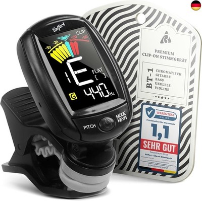 BELFORT  TuneMax Clip-On Tuner für alle Instrumente - Universal-Stimmgerät für G
