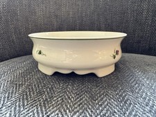 Vintage Augarten Wien Porcelain Footed Trinket Bowl Austria Floral