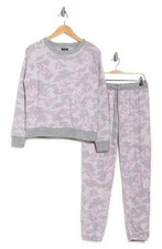 Splendid Floral Camo Lounge Set Top  Jogger Pants 2-Piece Pajamas NWT Sz:Small